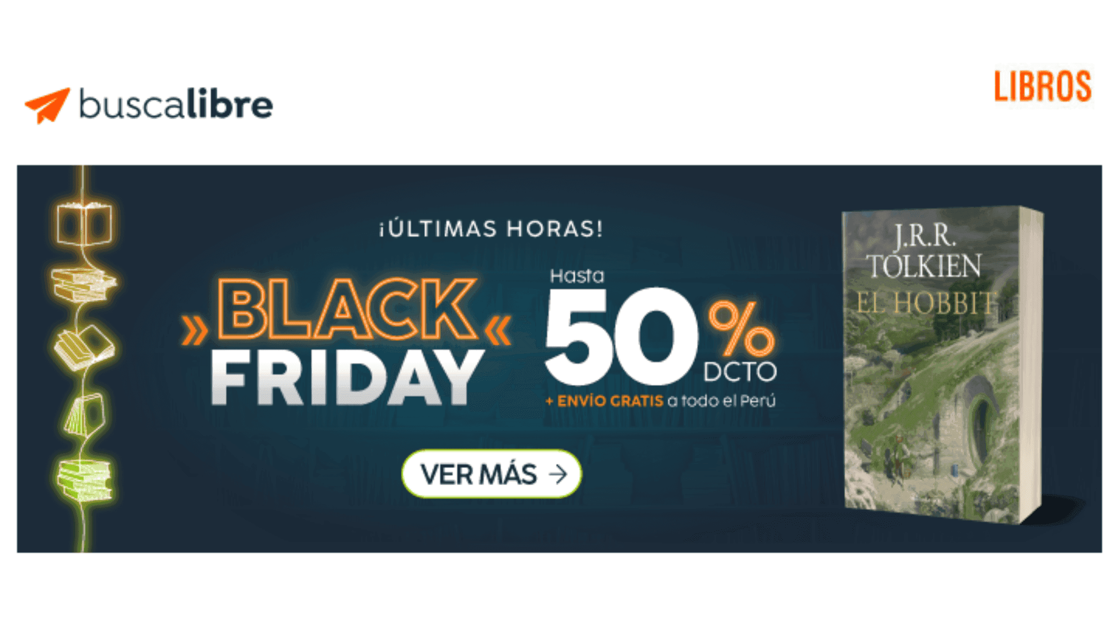 ejemplo de promociòn 50% de descuento por campaña de Black Friday