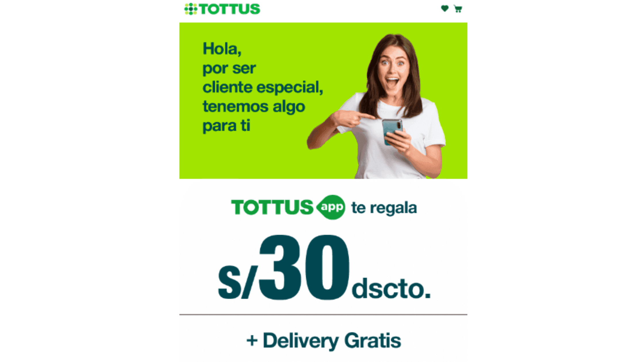 ejemplo de promo de descuento para clientes